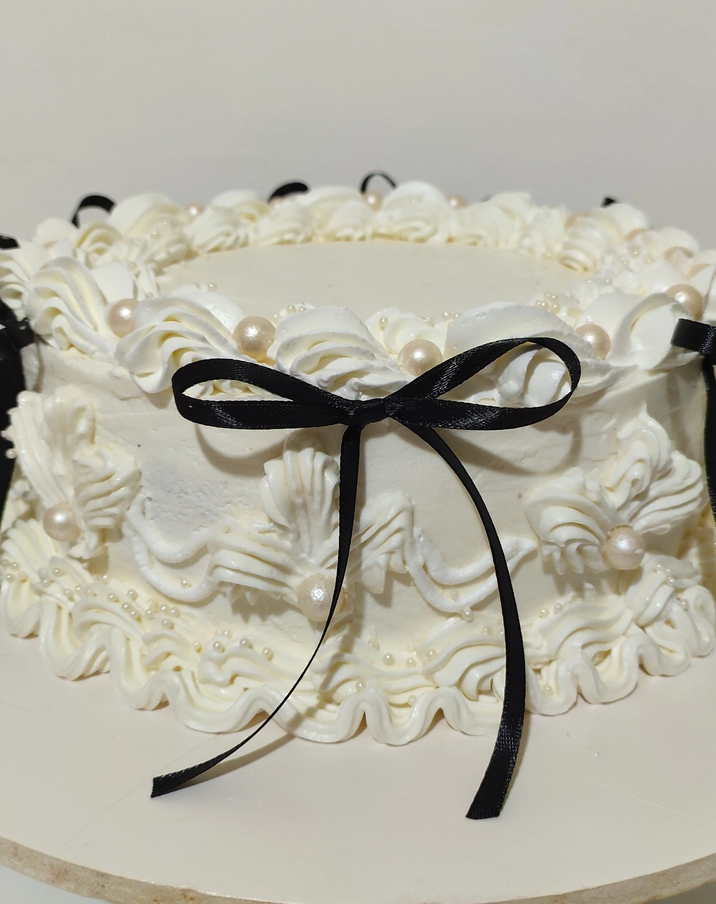 Classic White Wedding Cake - Front View